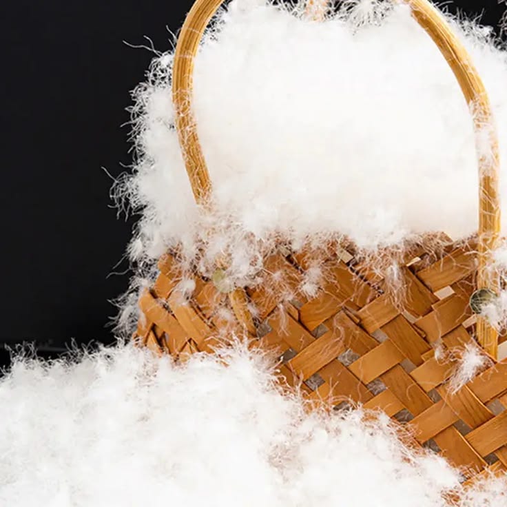 Premium white duck down feather